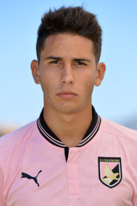 Edoardo Goldaniga con la mglia del Palermo