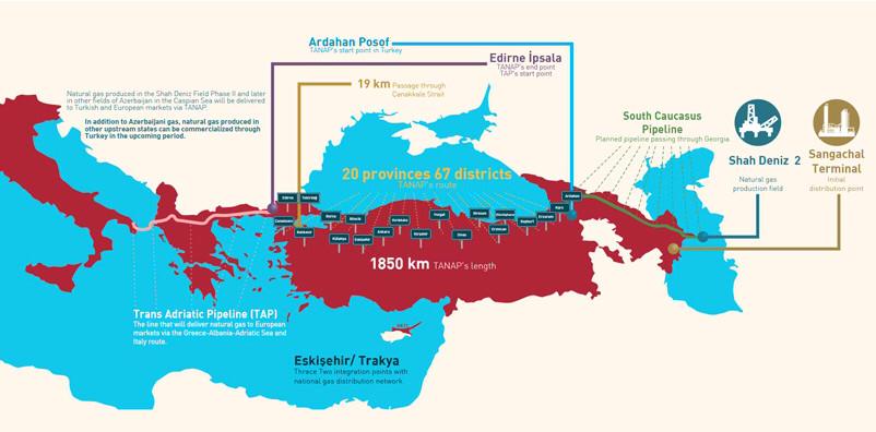 Energia Turchia mappa