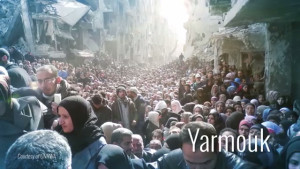 Folla rifugiati in Siria 