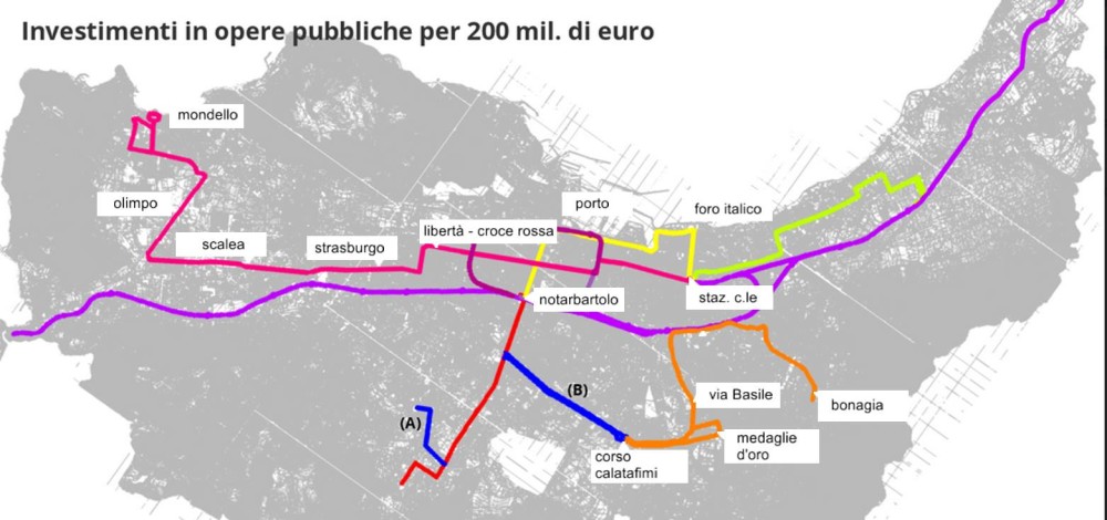 Il Tram a Palermo nei progetti per il futuro. Più che una brioche, una torta ai sette veli