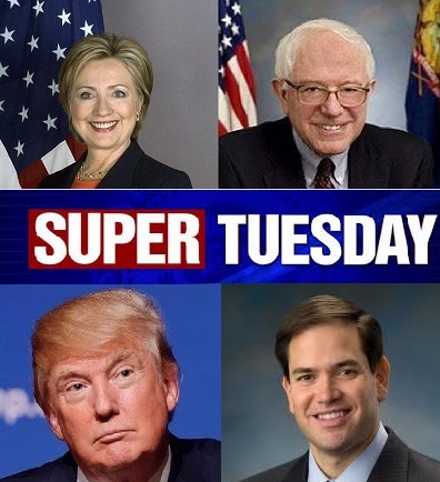 Primarie USA SuperTuesday Clinton Sanders Trump Rubio_m