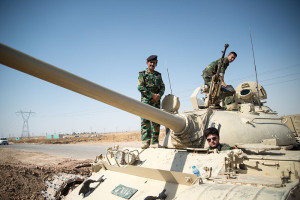 Un tank dei peshmerga