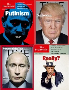 Putin e Trump in quattro famose copertine del Time e del The Economist
