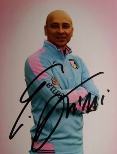 Eugenio Corini. La cartolina del Palermo official store.