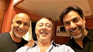 Un selfie a tre: Paride Benassai, Marco Pomar e Sergio Vespertino