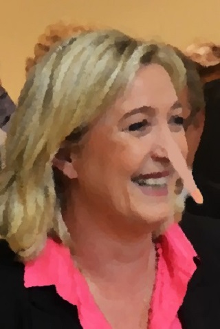 Marine Le Pen foto di Remi Noyon zoom pittura2 M