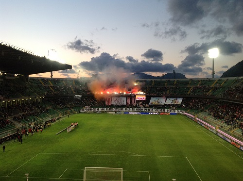 Stadio Barbera. Festa promozione in serie A del 2013. Si andava in pochi a vedere Dybala....