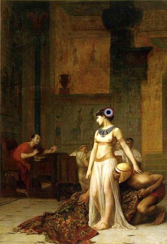 Cleopatra_and_Caesar_by_Jean-Leon-Gerome Macron e Brigitte M