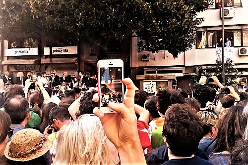 Scuola e studenti alla commemorazione di Falcone 2016. Foto di Gabriele Bonafede