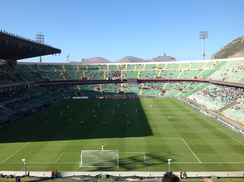 Stadio Barbera vuoto Palermo Entella M