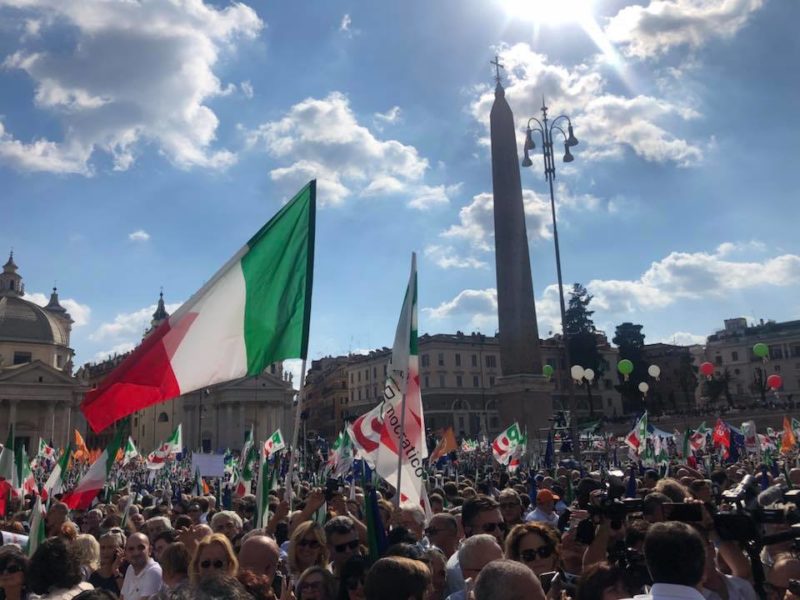 Mnifestazione PD a Roma