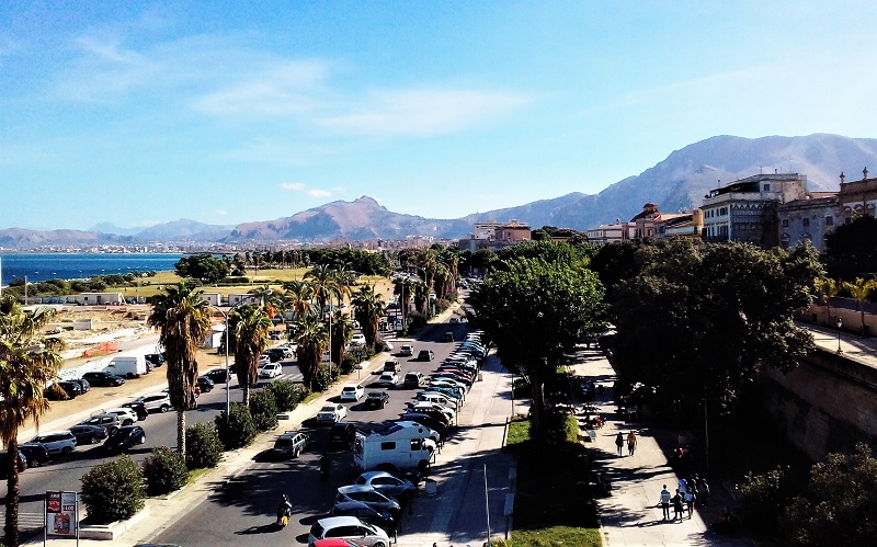 Palermo Foro Italico da porta Felice verso est T