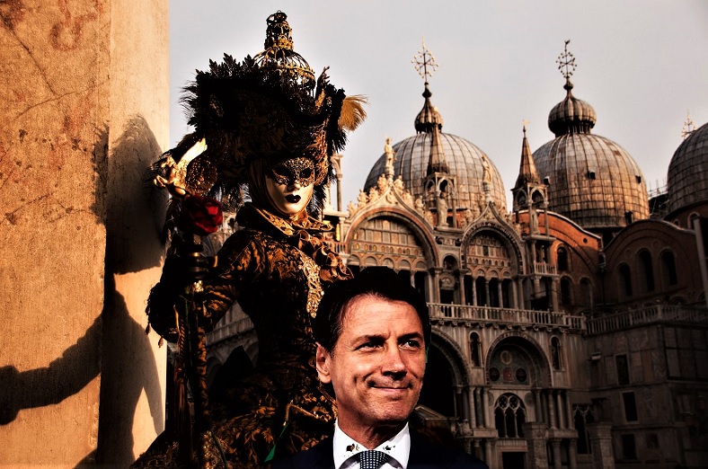 Conte e la grottesca recita del Carnevale di Venezia 2 T M