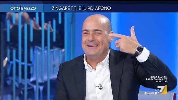 Zingaretti pd afono Otto e mezzo La7