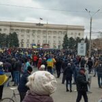Kherson liberata festa in piazza M