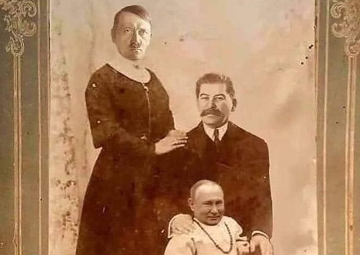 23 agosto Hitler Stalin e Putin foto di famiglia